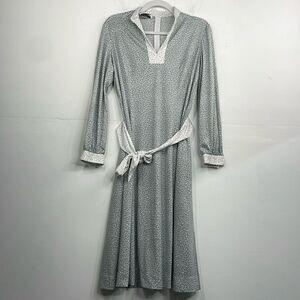 Vintage The Wilroy Traveller Polka Dot A line Dress with Belt size Small